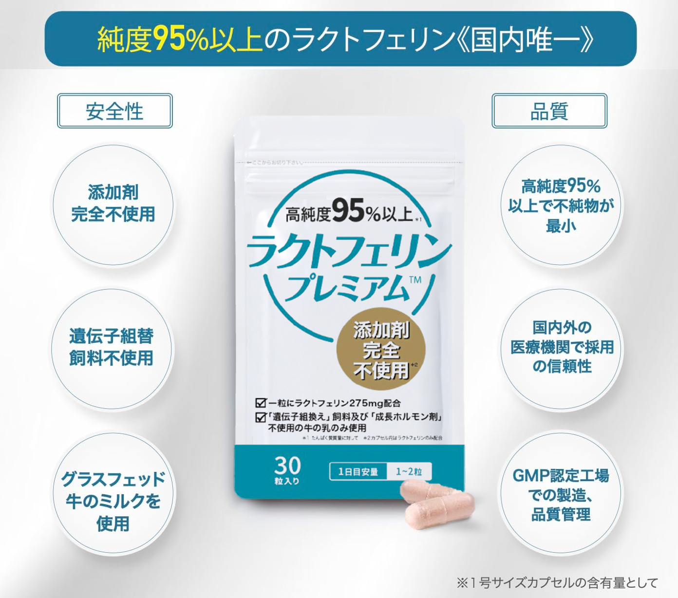 ラクトフェリン 完全無添加 高純度95%