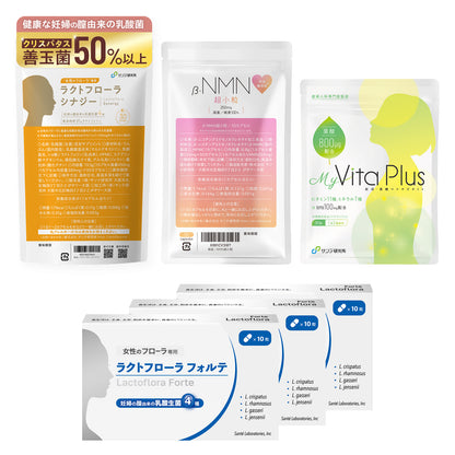 ⚠︎クール便推奨⚠︎妊活コンプリートセット (マイビタ×1＋NMN250mg×1＋シナジーx1＋フォルテx3)