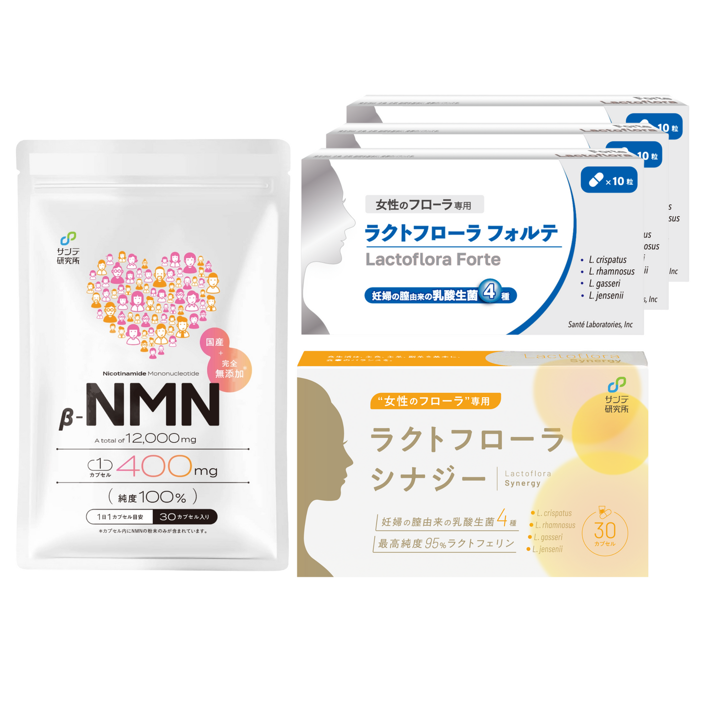 Starter set (NMN x 1 + Synergy x 1 + Forte x 3)