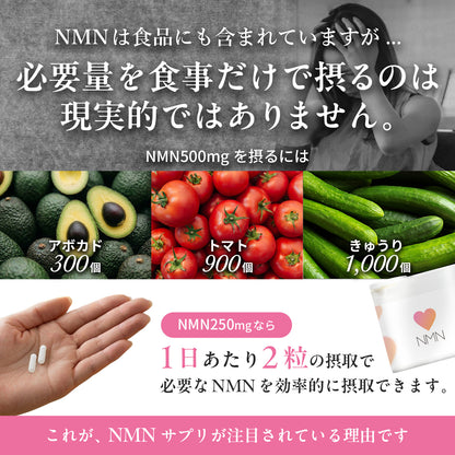 NMN 500mg（AMH妊娠对策） 完全无添加 1个月用量